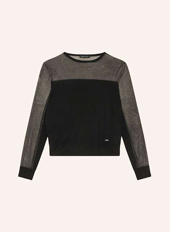ARMANI EXCHANGE Pullover mit Glitzergarn SCHWARZ