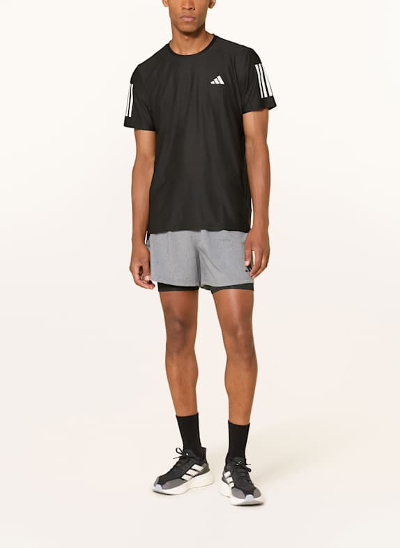 adidas Pantaloni scurți de alergare 2 în 1 OWN THE RUN CLIMACOOL GRI