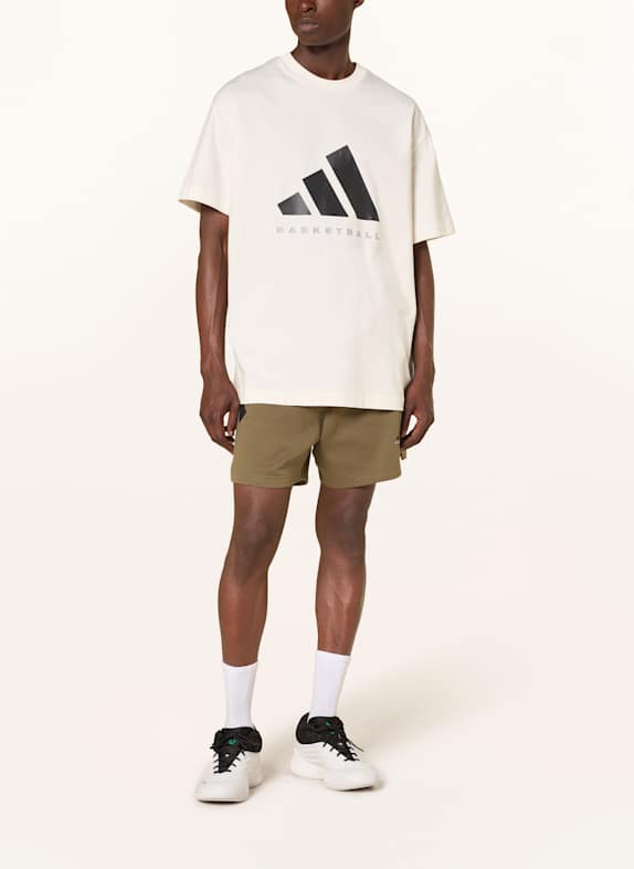 adidas T-shirt ADIDAS BASKETBALL WHITE / BLACK