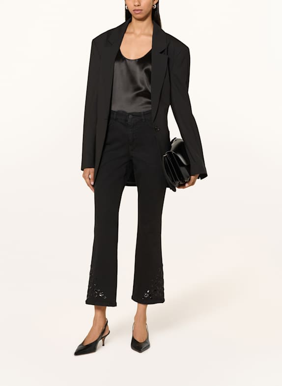 MARC CAIN Cropped Jeans FORLI mit Pailletten 900 BLACK