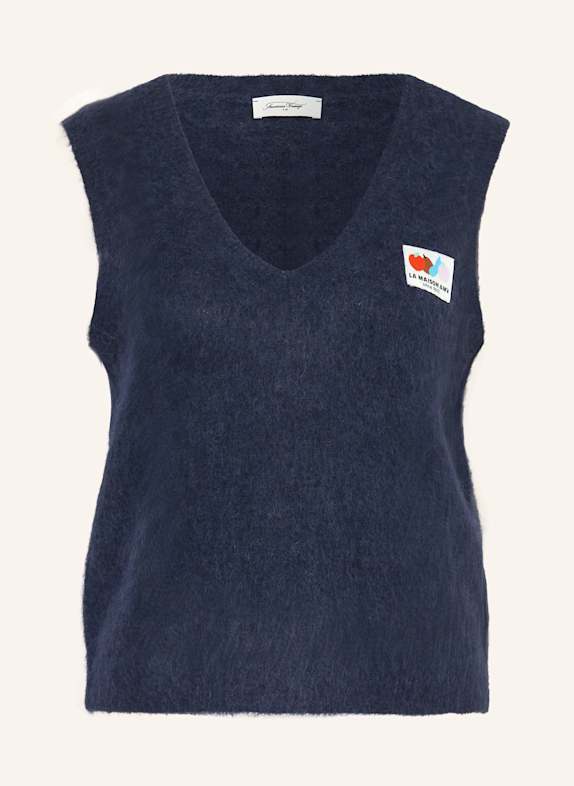American Vintage Sweater vest NENYBAY with alpaca DARK BLUE