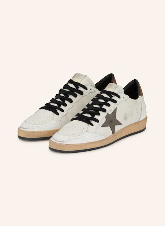 GOLDEN GOOSE Sneaker BALL STAR WEISS / SCHWARZ / BRAUN