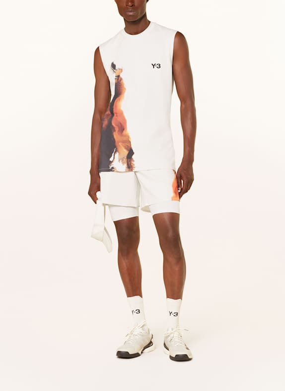 Y-3 2-in-1 tennis shorts CREAM / ORANGE / DARK BROWN