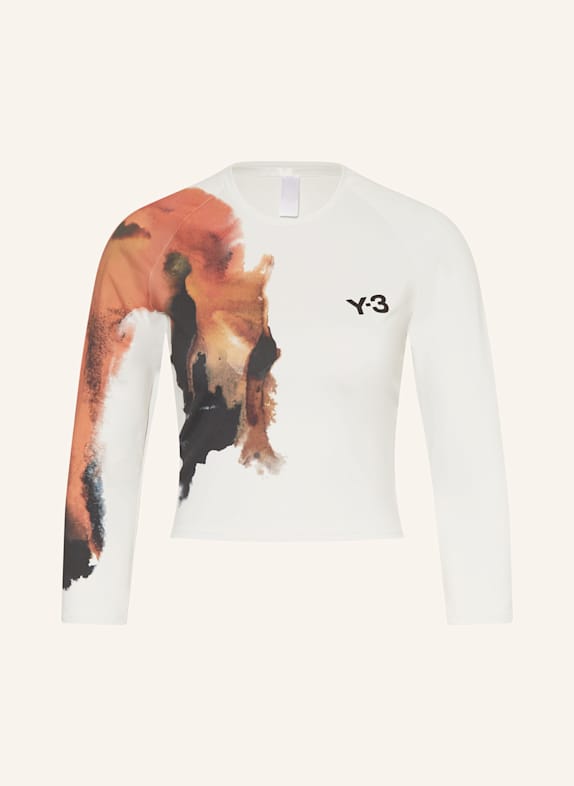 Y-3 Longsleeve CROP CREME / DUNKELGRAU / ORANGE