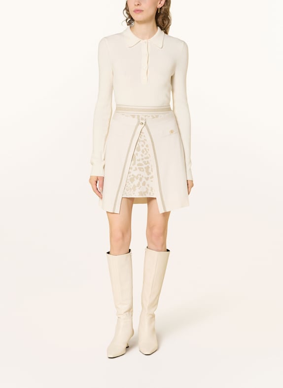 LIU JO Rock mit Glitzergarn CREME / BEIGE / GOLD