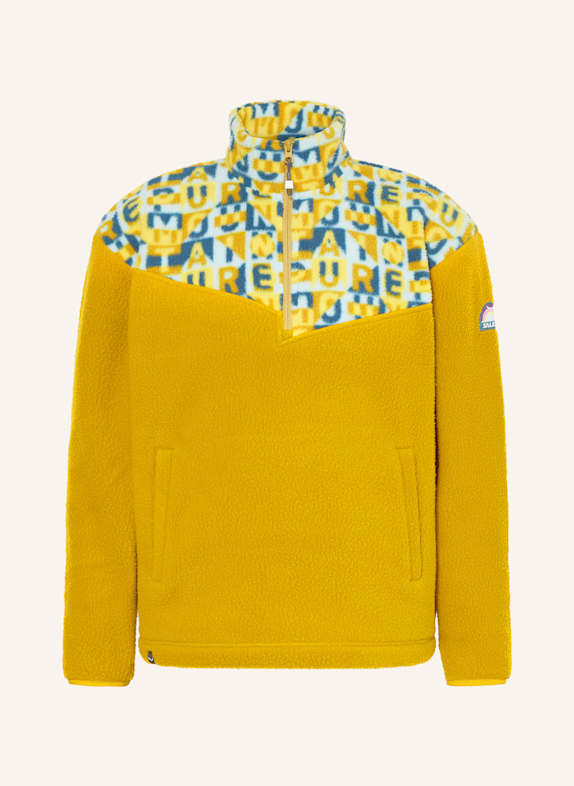 SALEWA Pull polaire EAGLE ANNIVERSARY HZ JAUNE FONCÉ/ BLEU CLAIR/ BLEU PÉTROLE