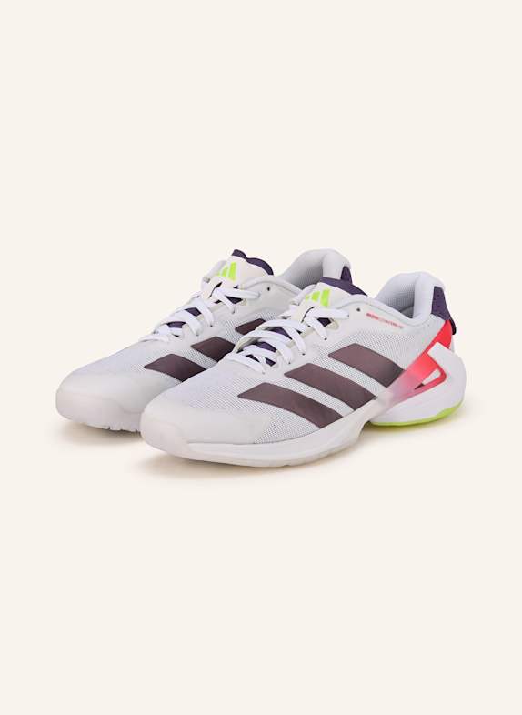 adidas Indoorschuhe ADIZERO COUNTERBLAST WEISS / DUNKELLILA / ROT