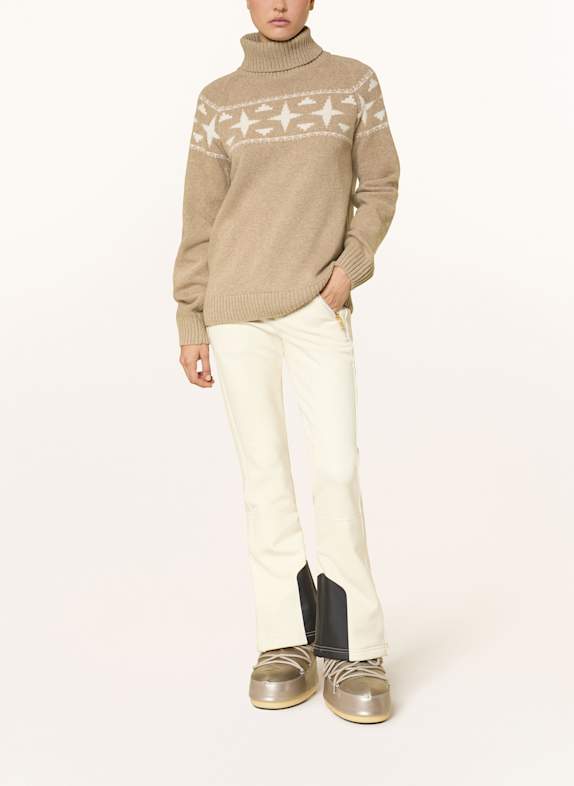 8848 Altitude SAGE turtleneck sweater made from merino wool BEIGE / ECRU