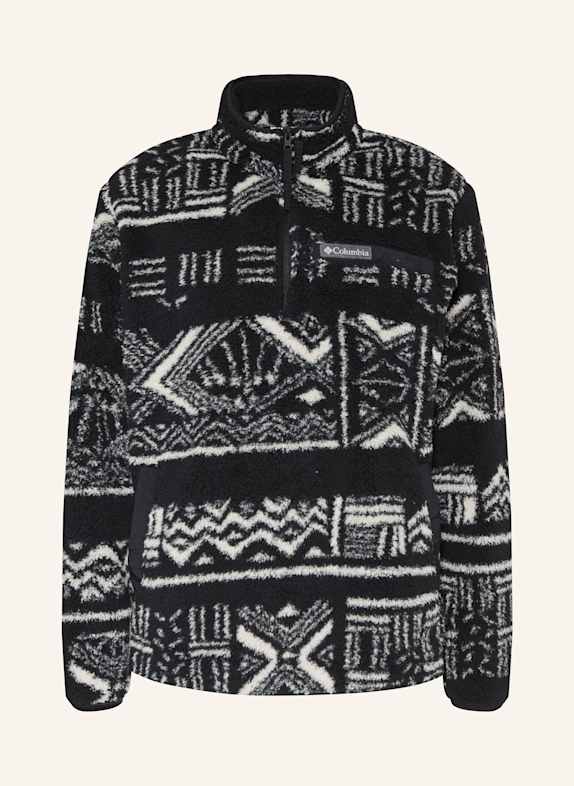 Columbia Sweter typu troyer z polaru RUGGED RIDGE™ CZARNY / BIAŁY