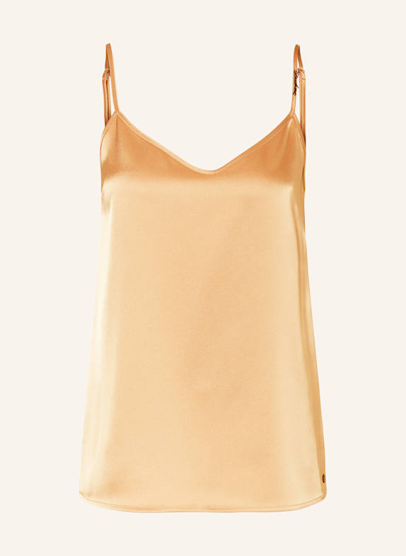 MARC CAIN Satin top COGNAC