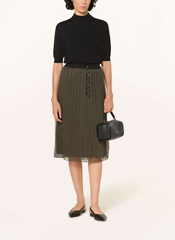 MARC CAIN Rock mit Plissees 595 olive drab