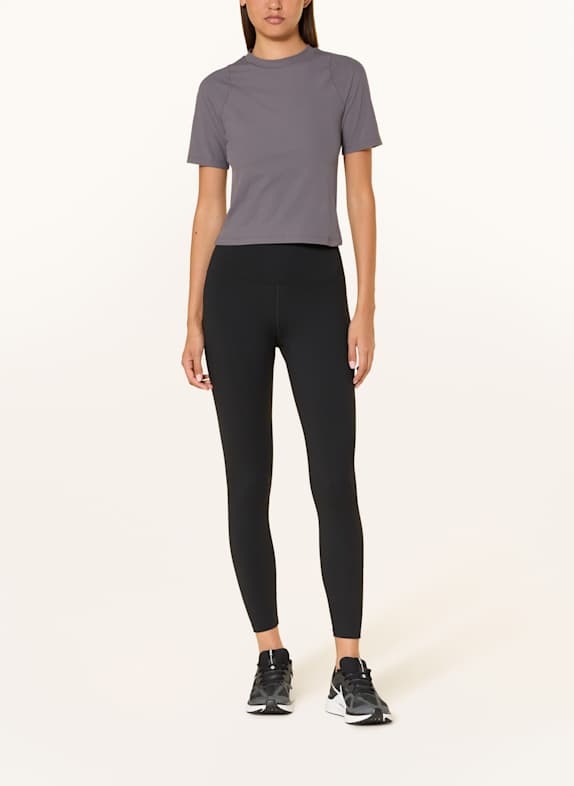 Nike T-shirt ZENVY RIB GRIJS