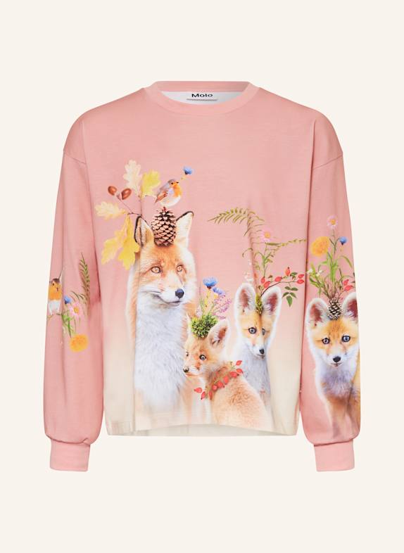 molo Mikina RENIZA RŮŽOVÁ / HNĚDÁ / ORANŽOVÁ