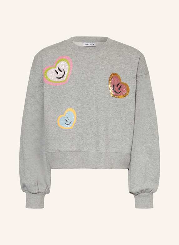 molo Sweatshirt MIKI mit Pailletten GRAU / ROSA