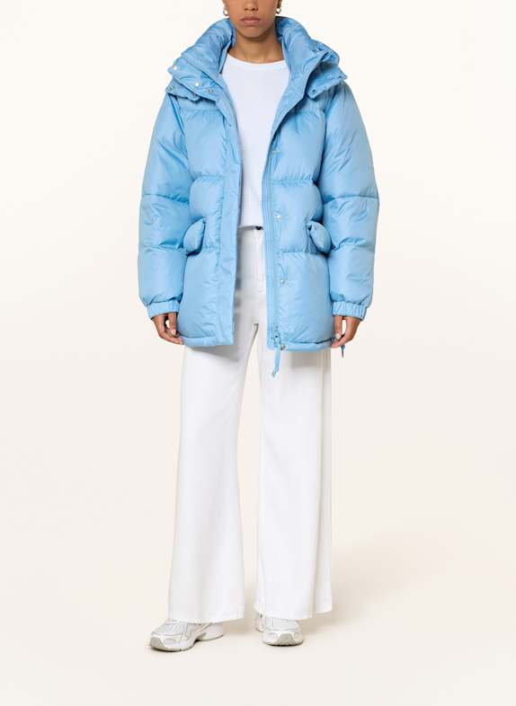 Marc O'Polo DENIM Daunenmantel mit abnehmbarer Kapuze HELLBLAU