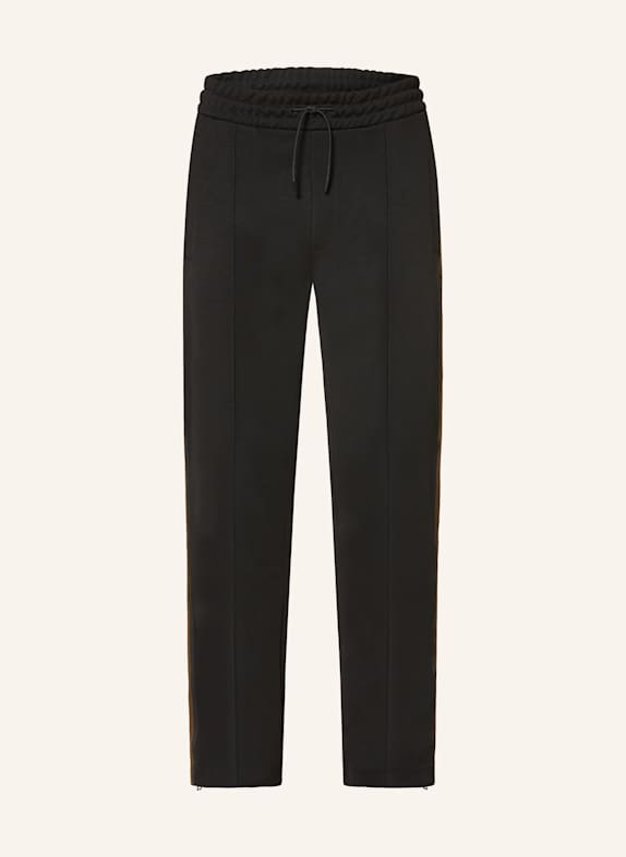 HUGO Pantalon de survêtement DERWENT avec bandes galonnées NOIR