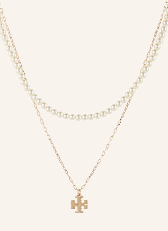 TORY BURCH Halskette KIRA GOLD/ WEISS