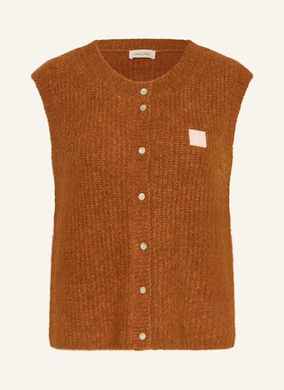 American Vintage Strickweste EAST mit Alpaka DUNKELORANGE