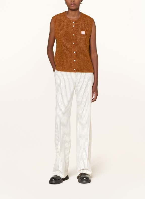 American Vintage Strickweste EAST mit Alpaka DUNKELORANGE