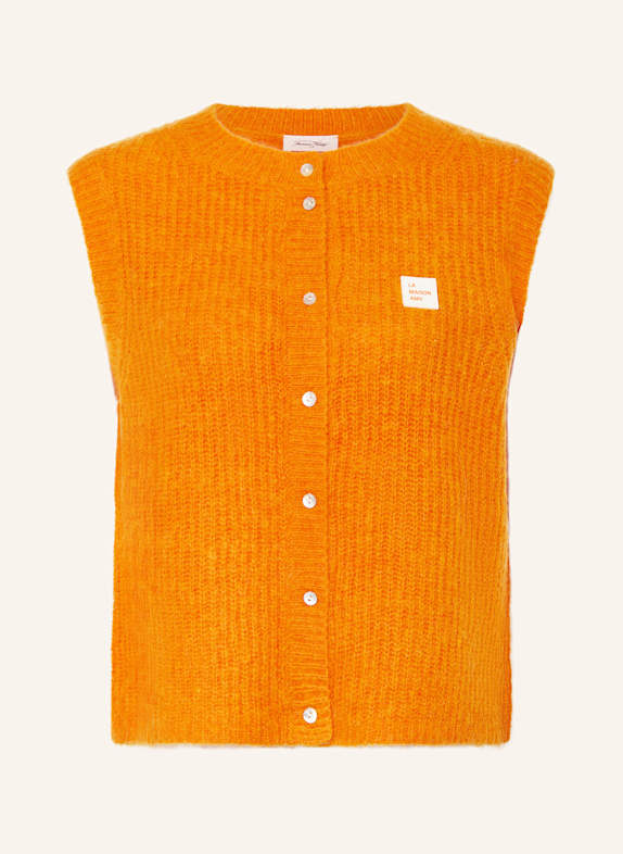 American Vintage Strickweste EAST mit Alpaka ORANGE