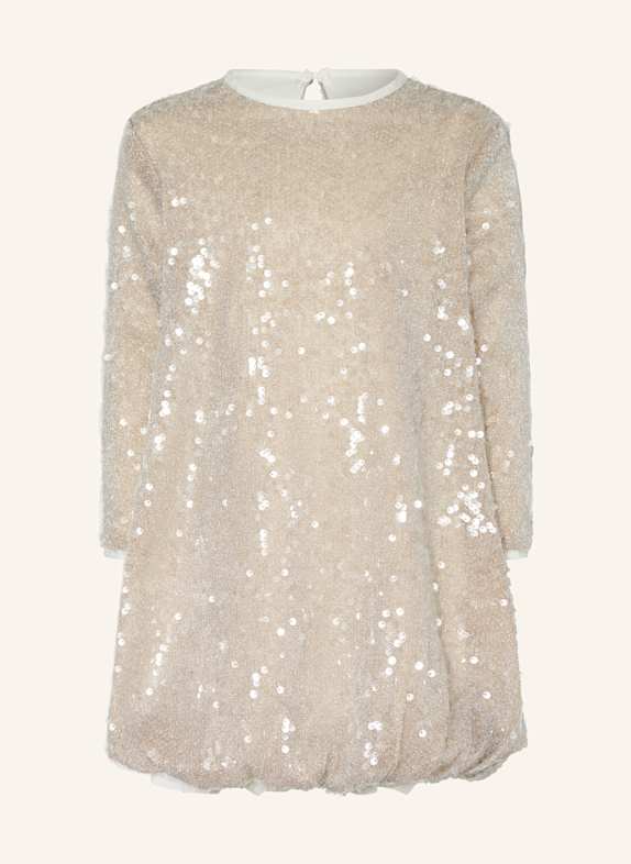 Billieblush Kleid mit Pailletten und 3/4-Arm WEISS / NUDE
