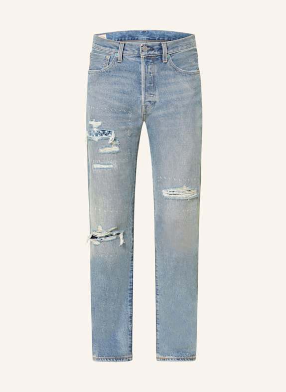 Levi's® Destroyed Jeans 501 Regular Fit 36 Med Indigo - Worn In