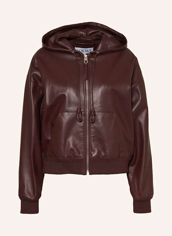 LOEWE Lederjacke DUNKELBRAUN