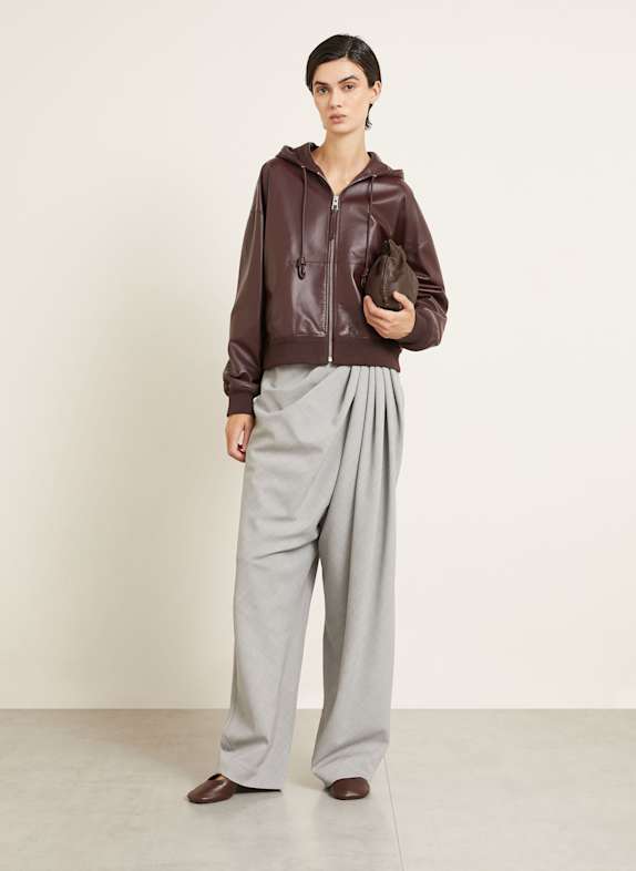 LOEWE Lederjacke DUNKELBRAUN