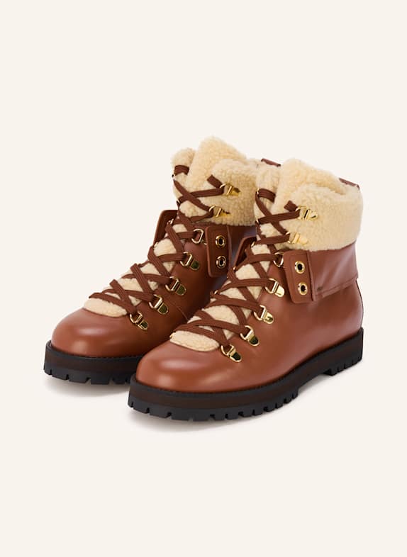 ODISSì Schnürboots HEIDI COGNAC