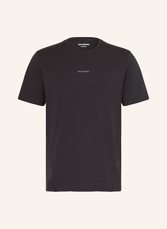 SALOMON T-Shirt TRACKLINE SCHWARZ