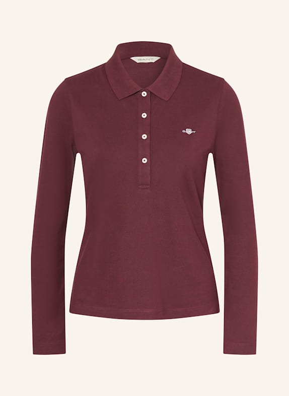 GANT Piqué-Poloshirt DUNKELROT