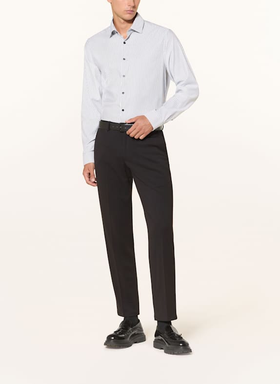 PAUL Overhemd Shaped Fit ZWART / WIT