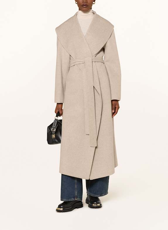 MRS & HUGS Wollmantel TAUPE