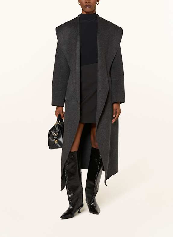 MRS & HUGS Wollmantel DUNKELGRAU