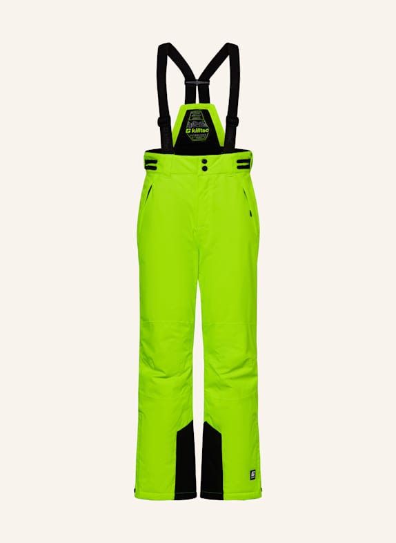 killtec Pantalon de ski KSW 214 JAUNE FLUO/ NOIR