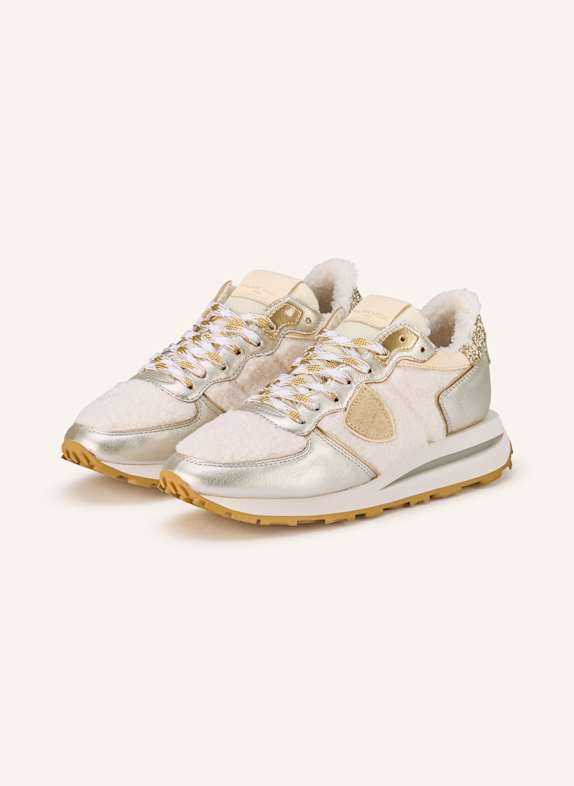 PHILIPPE MODEL Sneakers TROPEZ ECRU/ SILVER