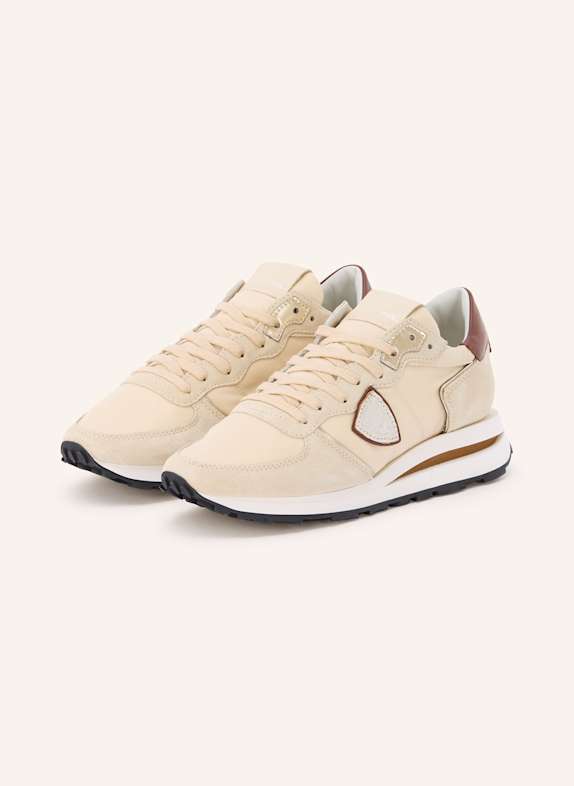 PHILIPPE MODEL Sneaker TROPEZ HAUTE CREME/ SILBER/ DUNKELBRAUN