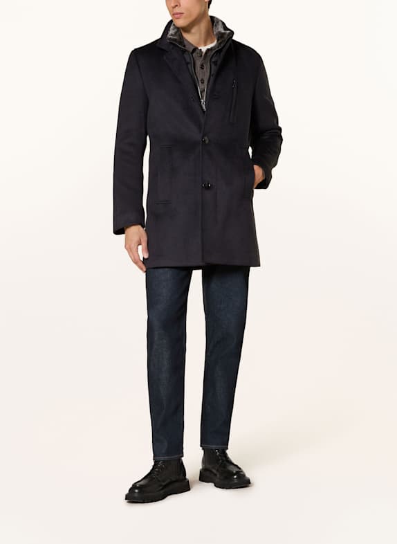 STROKESMAN'S Mantel mit herausnehmbarer Blende DUNKELBLAU