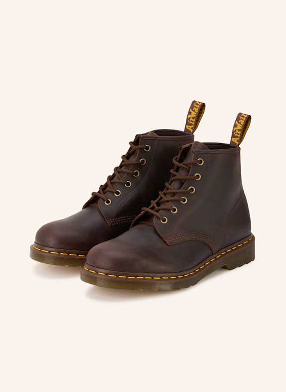 Dr. Martens Schnürboots 101 CRAZY HORSE DUNKELBRAUN