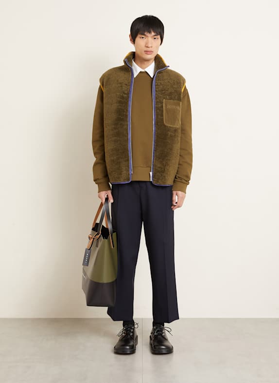 MARNI Chino Regular Fit DONKERBLAUW