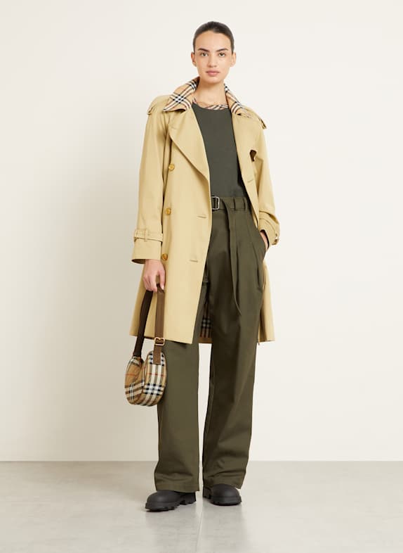 BURBERRY Geantă de umăr HORSESHOE BEJ / NEGRU / ALB