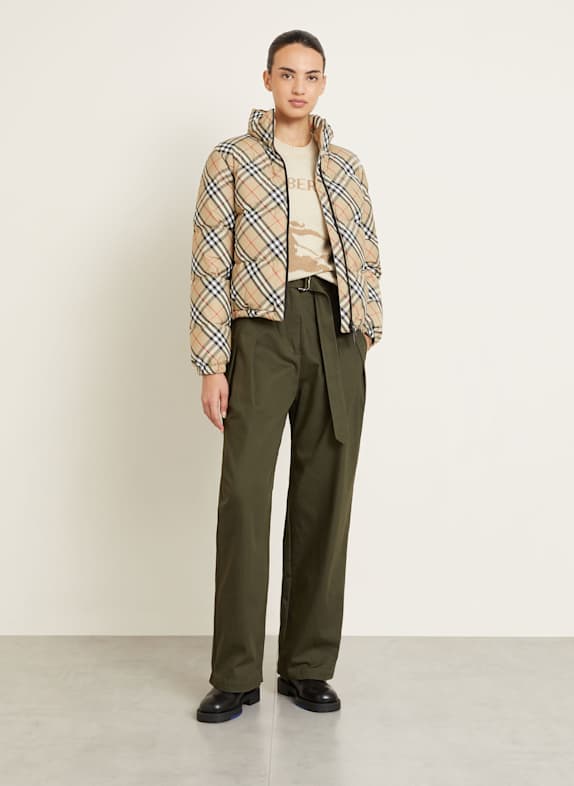 BURBERRY Daunenjacke BEIGE / SCHWARZ / ROT