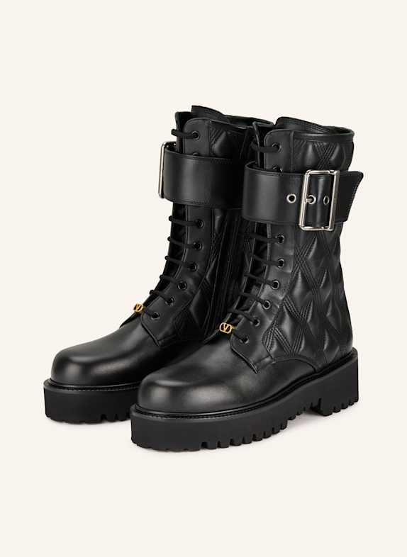 VALENTINO GARAVANI Schnürboots QUILTIE 67 SCHWARZ