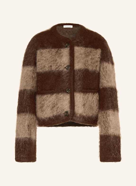 MRS & HUGS Cardigan with mohair BROWN/ BEIGE