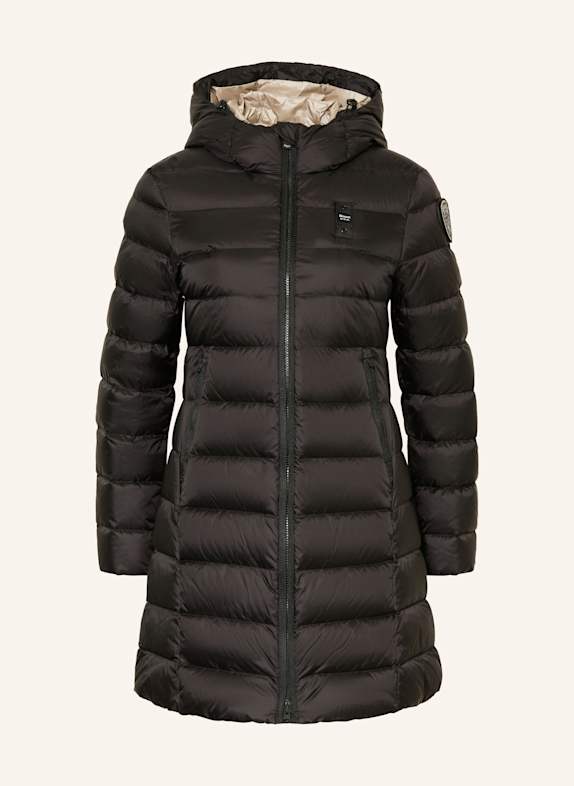 Blauer Daunenmantel AGNES SCHWARZ