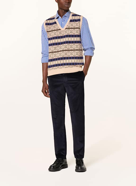 STROKESMAN
S Pullunder BEIGE / BLAU / OLIV