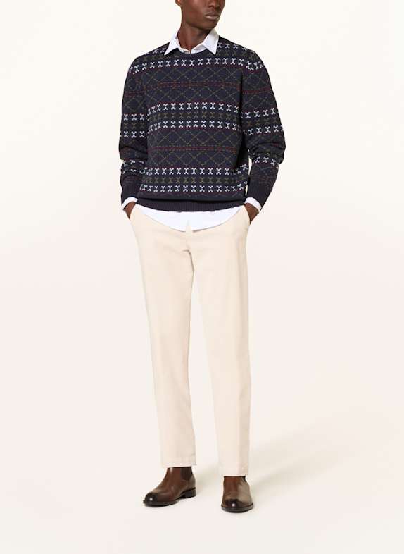 STROKESMAN
S Pullover DUNKELBLAU / OLIV / DUNKELROT