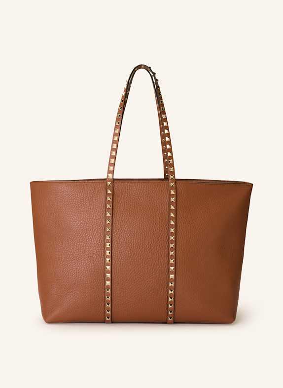 VALENTINO GARAVANI Shopper ROCKSTUD MEDIUM BRAUN
