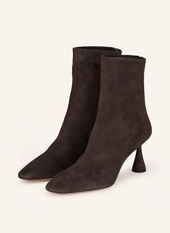 AQUAZZURA Kotníčkové boty AMORE TMAVĚ HNĚDÁ