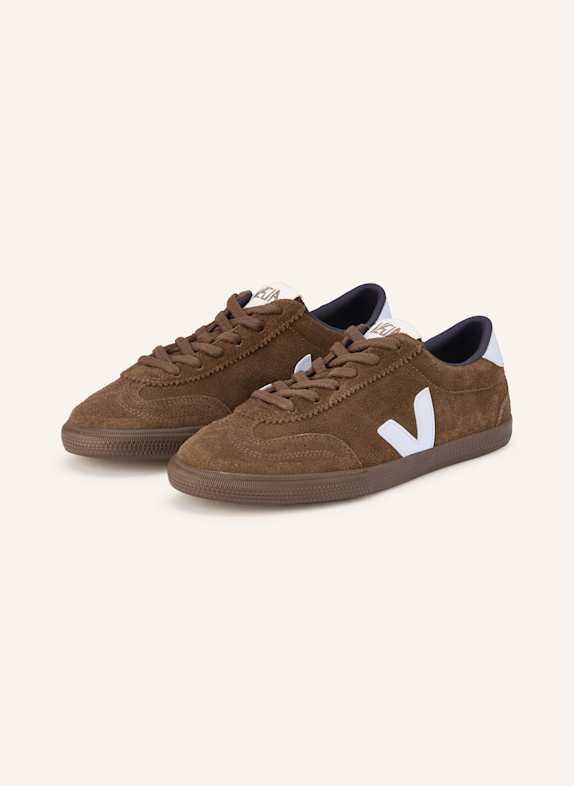 VEJA Baskets VOLLEY MARRON/ BLEU CLAIR